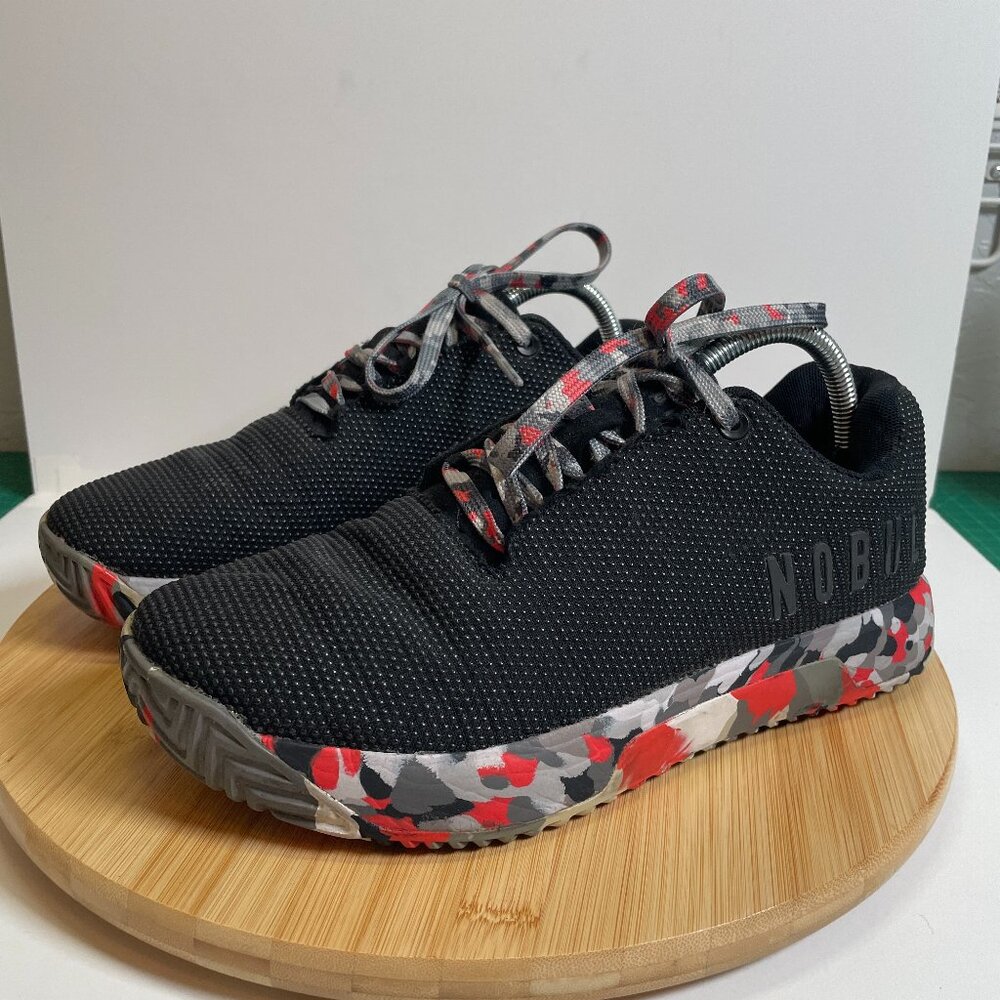 Nobull Women 10 Men 8.5 Black Red Superfabric Trainer Sneaker Athleisure Gym
